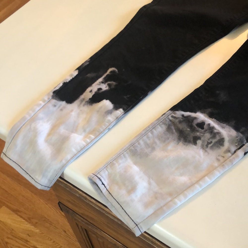 Signature Levi’s Black jeans tie-dye distressed bottoms Levi Strauss & Co 8 - Picture 3 of 8